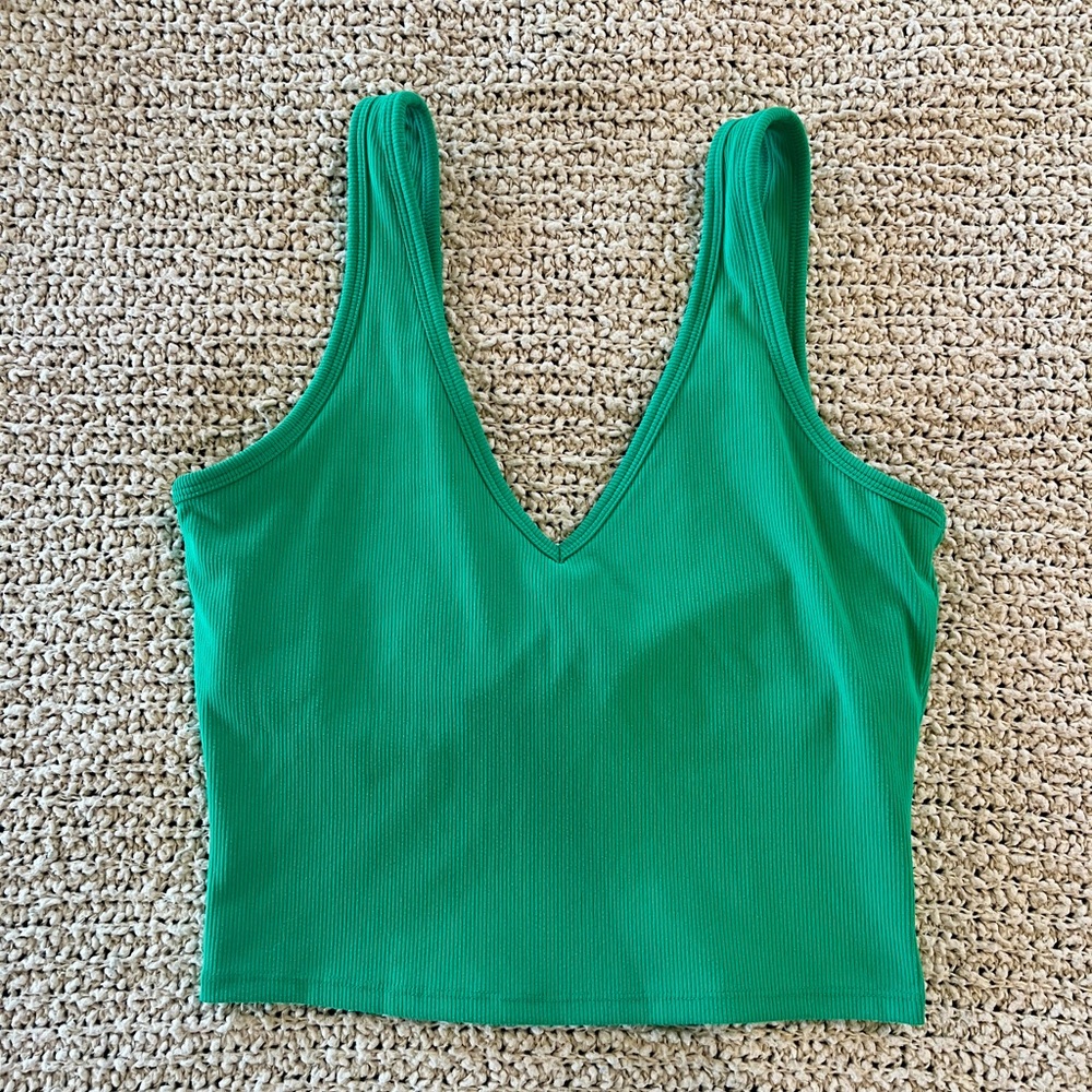 Gapfit Green Ribbed Tank Top